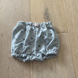 Disney Gray Heart-Patterned baby shorts